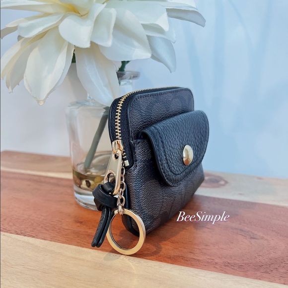 NWT Coach Pennie Card Case In Signature Canvas - Picture 5 of 6